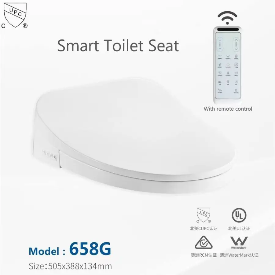 CUPC High End Good Quality American Style Instant Warm Automatic Clean Smart Toilet Seat Bathroom Electric Toilet Seat Cover — image 4