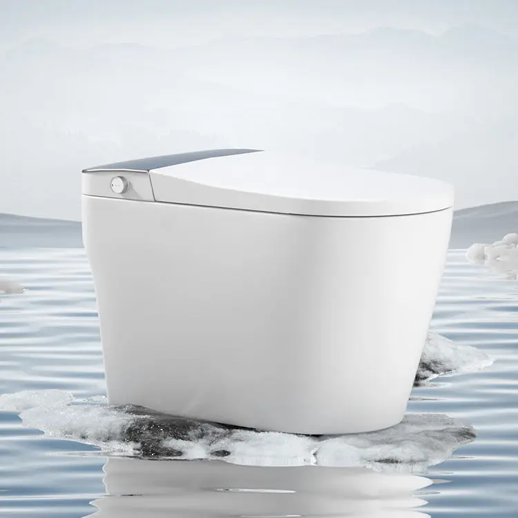 Modern Style Luxury Sanitary Ware White Automatic Intelligent Toilet Commode Seat Heating Home Smart Toilet for Bathroom — view 1