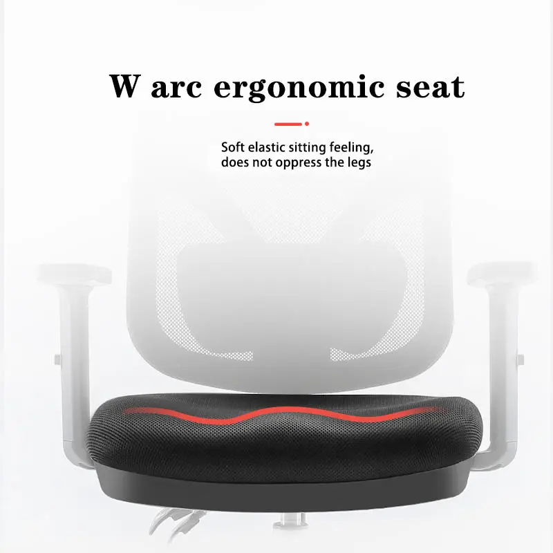 SIHOO M56 Ergonomic Adjustable Office Leather Computer Mesh Chair with Big Comfortable Cushion pp Base — image 4