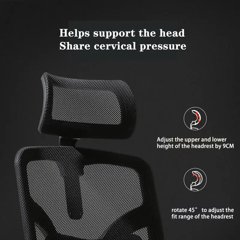 SIHOO M56 Ergonomic Adjustable Office Leather Computer Mesh Chair with Big Comfortable Cushion pp Base — image 6