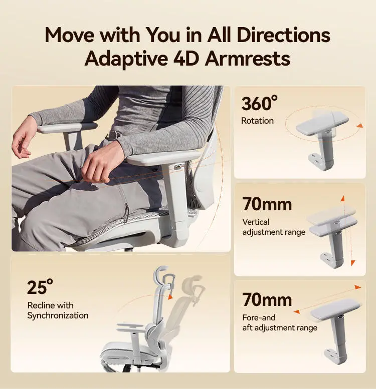 SIHOO Office Chair Sillas B100 Silla Ergonomica 360° Rotate Armrests Mesh Silla Ergonomica Oficina Office Rotating Chair — view 2