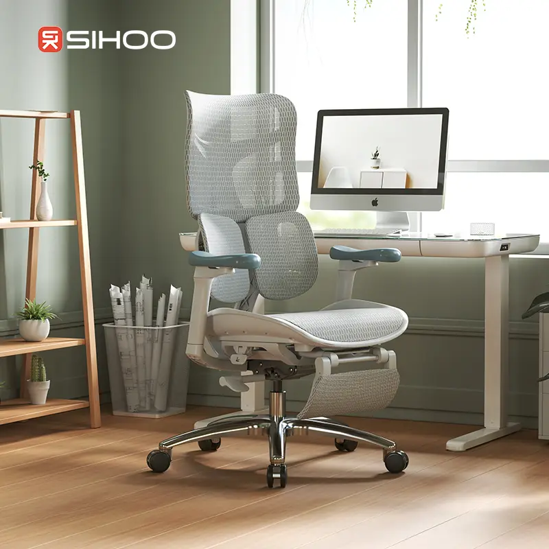 SIHOO Office Chair S100 Ergonomic Office Chair Pressure-Free Seat Cushion with Footrest Manager Office Chair — view 1