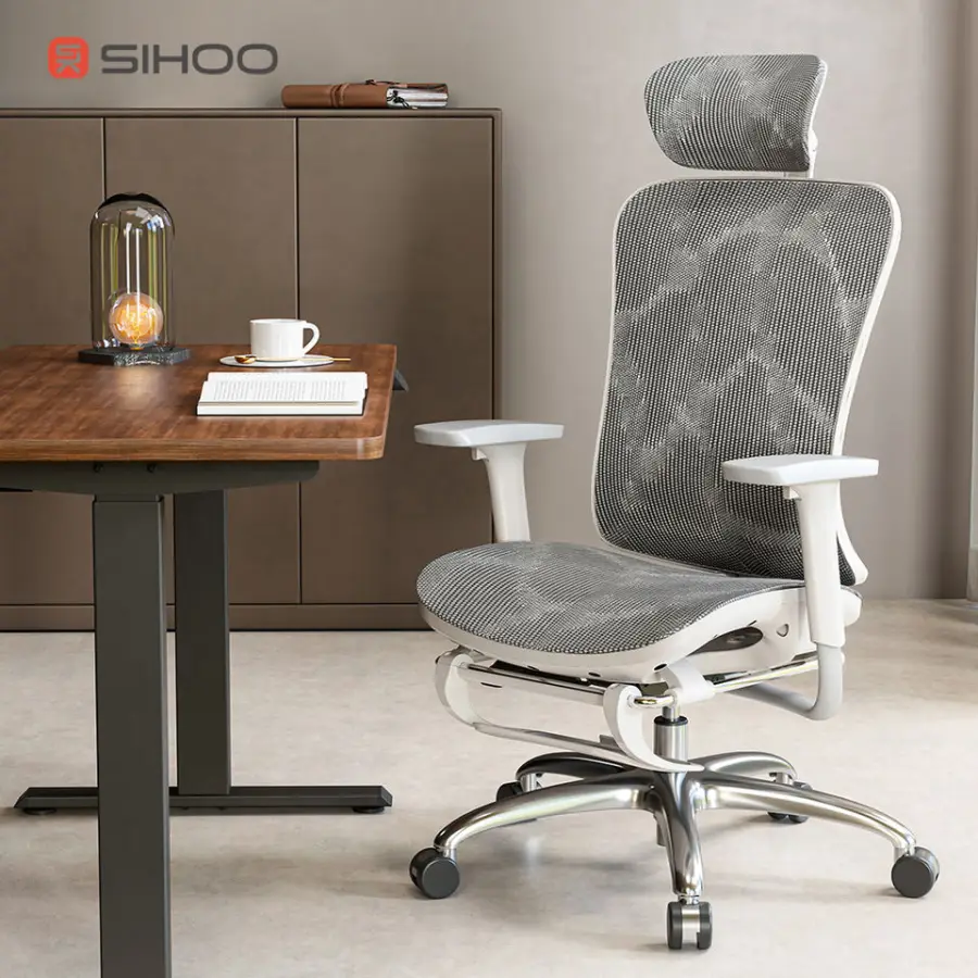 Sihoo M57C Adjustable Revolving Mesh Ergonomic Office with Footrest Furniture Executive Chair 4D Armrest Home Office Cha — view 1