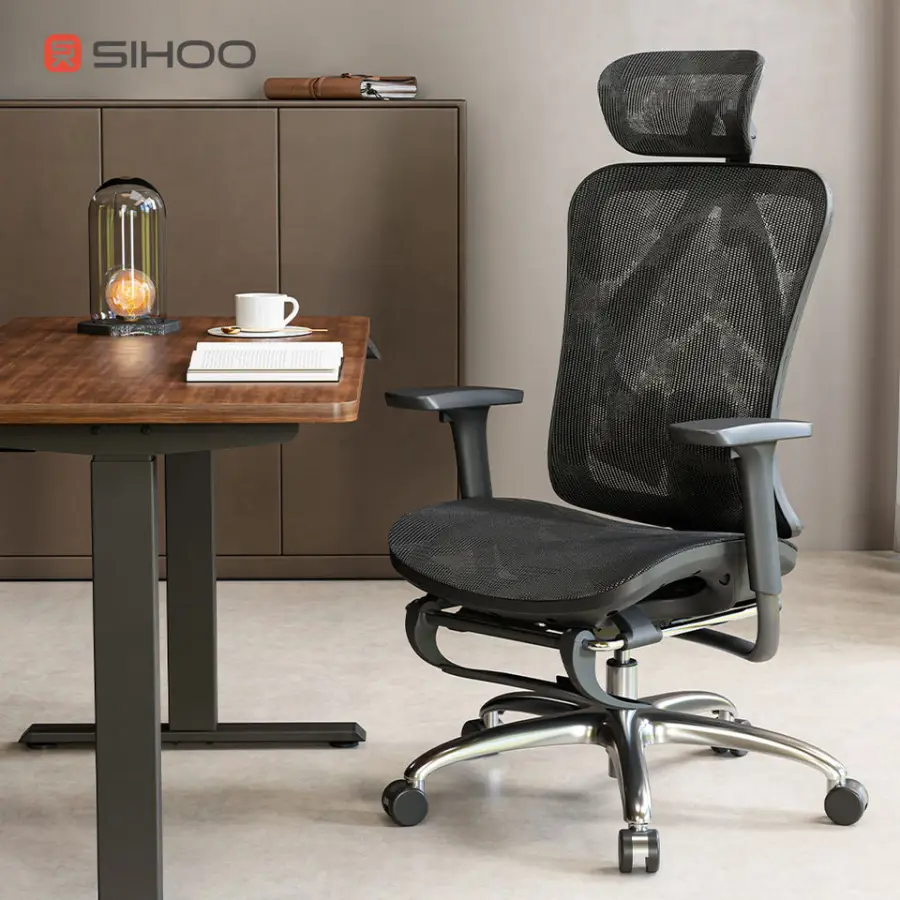 Sihoo M57C Adjustable Revolving Mesh Ergonomic Office with Footrest Furniture Executive Chair 4D Armrest Home Office Cha — view 2