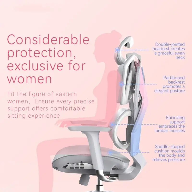 Women's Choice X5C Mesh Gamer Esports Chair Height Adjustable Revolving PC Computer Chair with 3D Linkage Armrest for Comfort — image 3