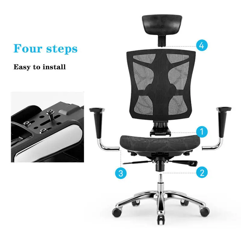 Manager Home Office Chair Ergonomic Desk Chair Mesh Computer Ergonomic Super comfort Swivel Chair with Ajustatable Backrest — image 5