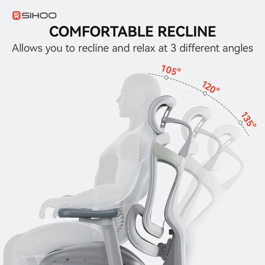 SIHOO C100 Mesh Conference Meeting Room Gaming Computer Chair boss Executive Home Office Ergonomic Chair — image 6