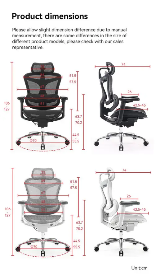 SIHOO C100 Mesh Conference Meeting Room Gaming Computer Chair boss Executive Home Office Ergonomic Chair — image 8