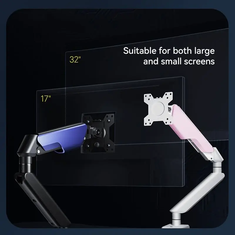 H1 Monitor Stand Gaming Single Desktop Monitor Holder Arm Stand Tilt and Swivel Adjustable Computer Bracket — image 3