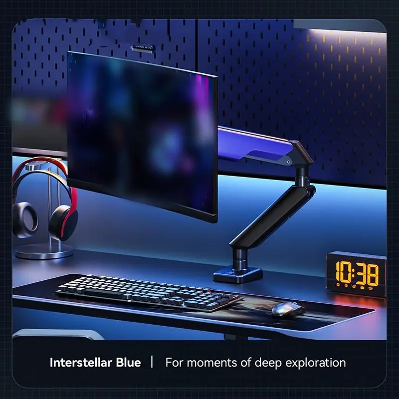 H1 Monitor Stand Gaming Single Desktop Monitor Holder Arm Stand Tilt and Swivel Adjustable Computer Bracket — image 6