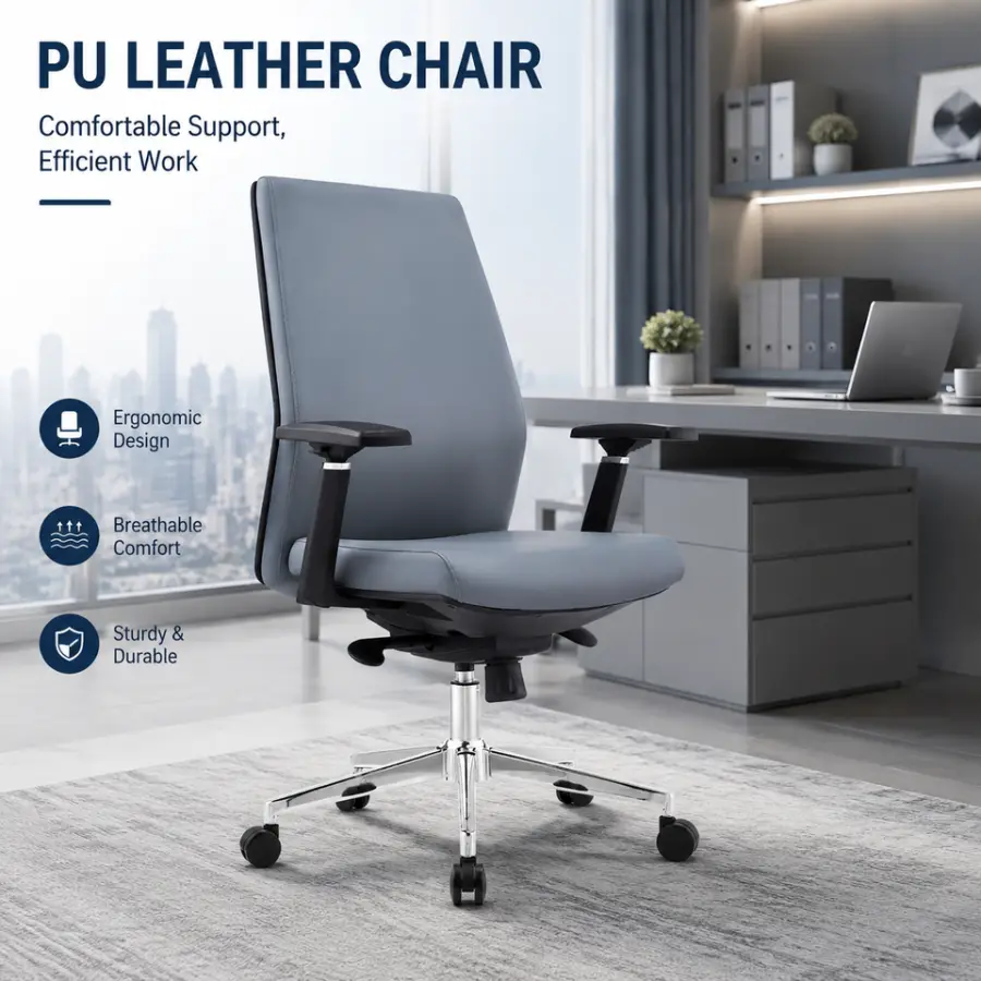 High Quality Ergonomic Office Chair with Lumbar Support Adjustable Headrest and Wire Control Factory-Directly Sold Boss — view 1