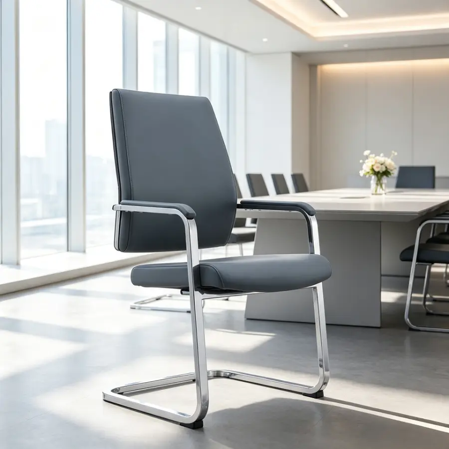Ergonomic Designer Executive 3D Adjustable Armrest Rack FramePU Synthetic Eco-Leather Office Chair Business for Meeting Room — image 2