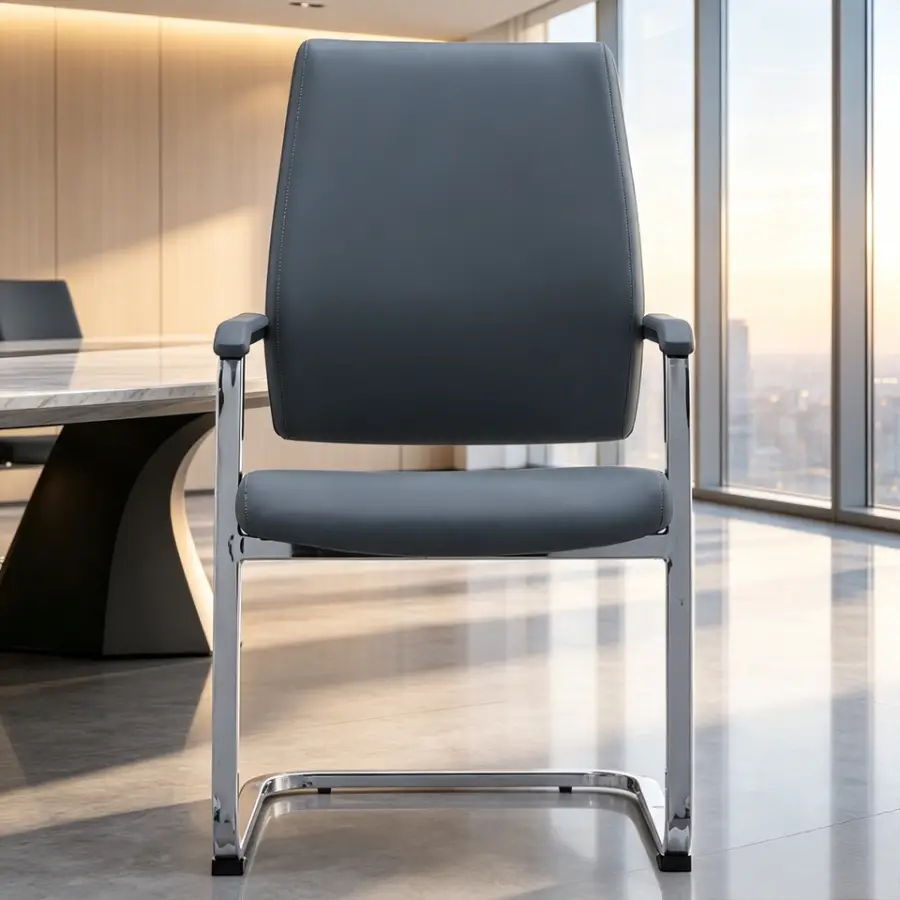 Ergonomic Designer Executive 3D Adjustable Armrest Rack FramePU Synthetic Eco-Leather Office Chair Business for Meeting Room — image 3
