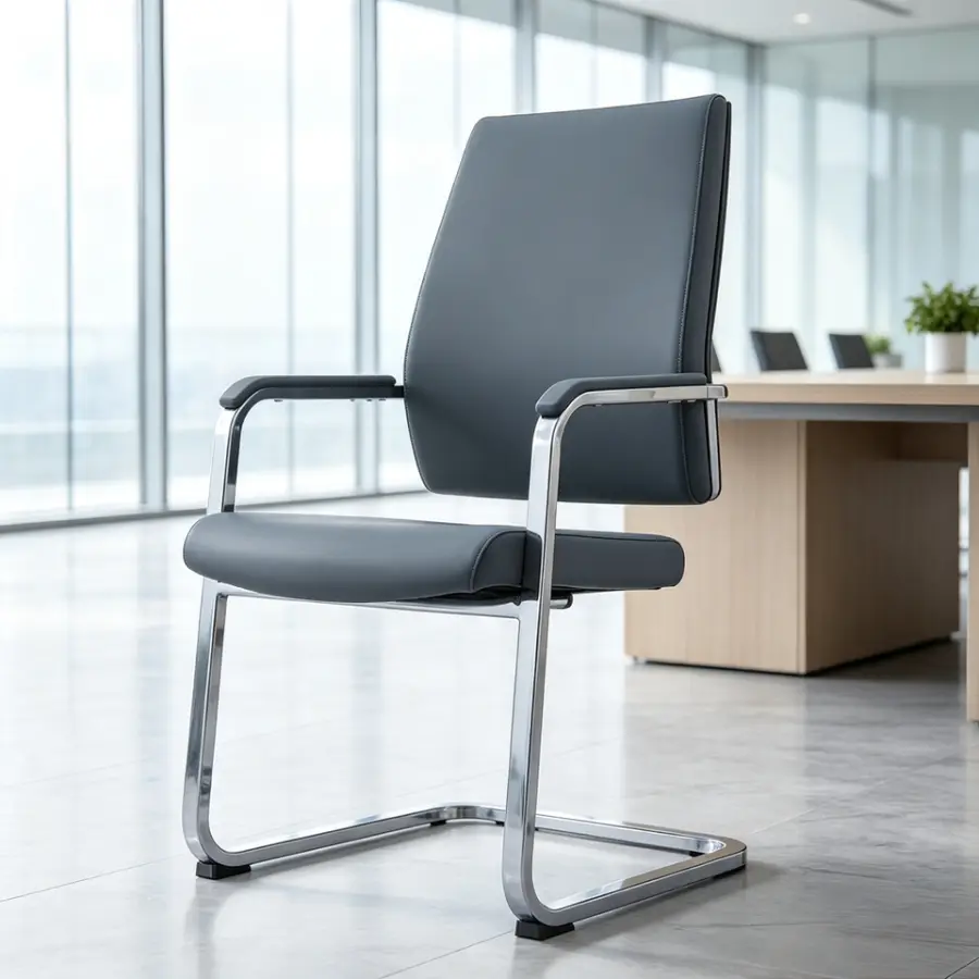 Ergonomic Designer Executive 3D Adjustable Armrest Rack FramePU Synthetic Eco-Leather Office Chair Business for Meeting Room — image 4