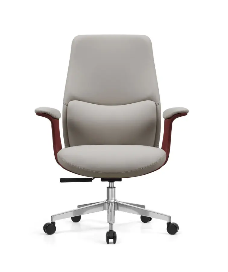 Wholesale Premium Modern Chrome Swivel PU Leather Office Chair Adjustable Features 360 Rotation Home Office School Use — image 2