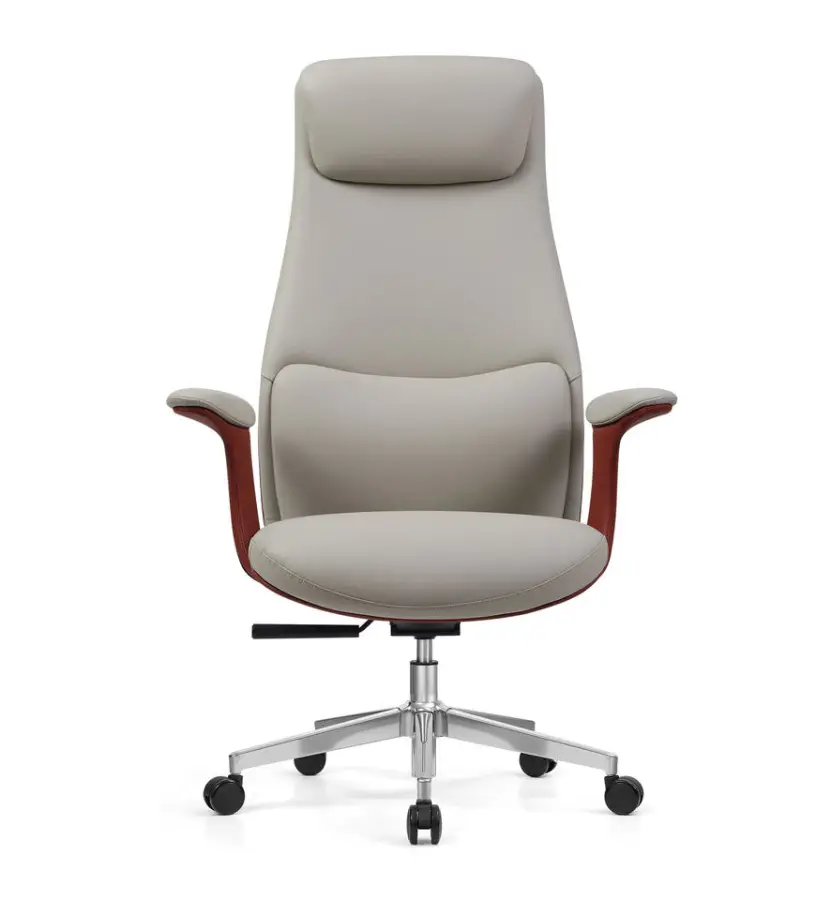 Wholesale Premium Modern Chrome Swivel PU Leather Office Chair Adjustable Features 360 Rotation Home Office School Use — image 3