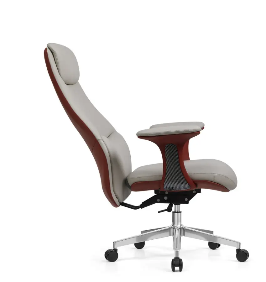 Wholesale Premium Modern Chrome Swivel PU Leather Office Chair Adjustable Features 360 Rotation Home Office School Use — image 6