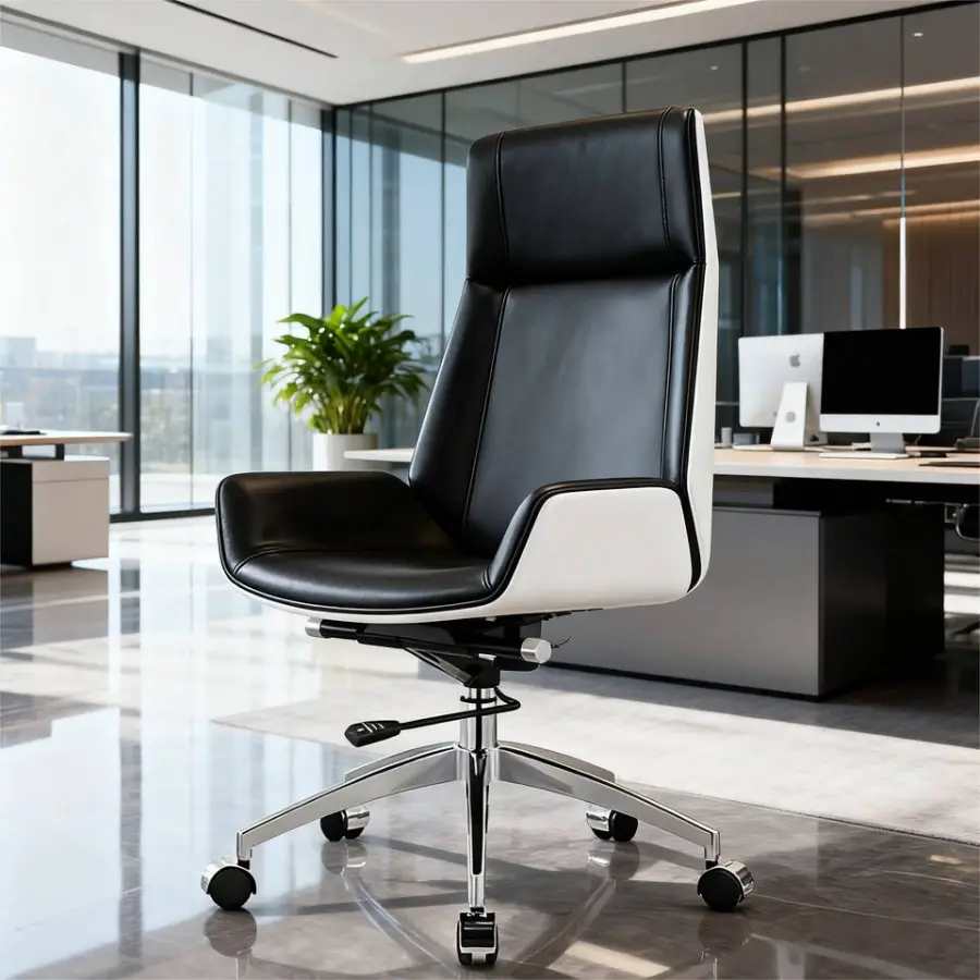 A80 High Back Ergonomic Swivel Reclining Leather Height Adjustable Modern Chair for Office Use Office Furniture Office Chair — image 4