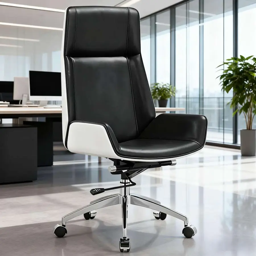 A80 High Back Ergonomic Swivel Reclining Leather Height Adjustable Modern Chair for Office Use Office Furniture Office Chair — image 5