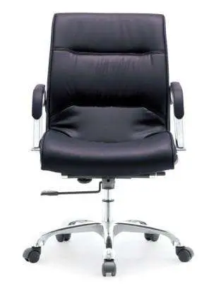 Furmax Modern Executive Office Chair High Back Adjustable Swivel Leather Aluminum Frame Commercial Grade (Black) — image 5