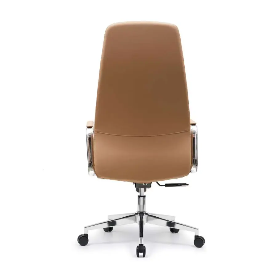 Premium Luxury High Quality Elegant Executive Comfortable High Back Reclining Adjustable Function Cowhide Leather Office Chair — image 6