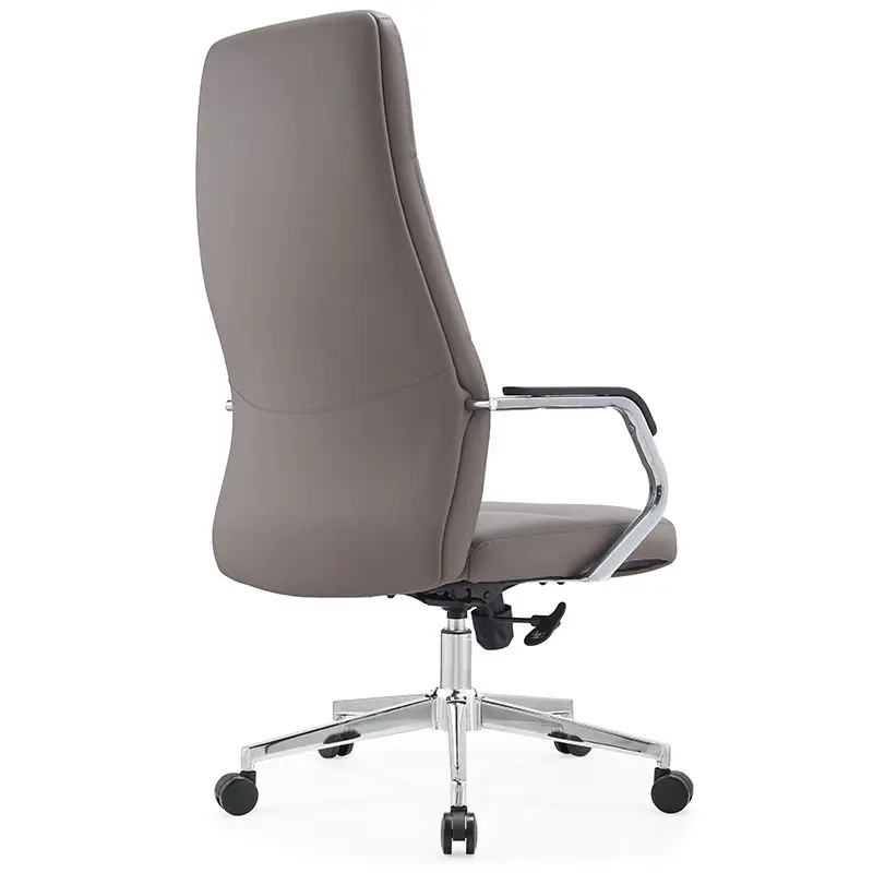 Executive Business Luxury Durable Sturdy High Comfortable Reclining Adjustable Top-grain Yellow Cowhide Leather Office Chair — image 6