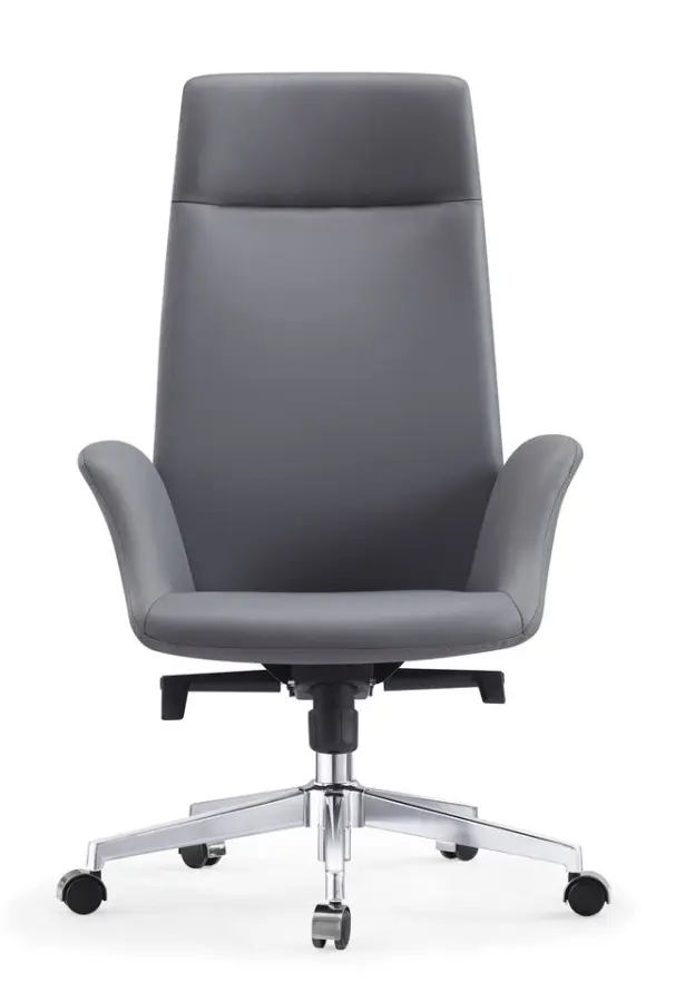 Commercial Executive Leather Chair Factory Direct Supply Aluminum Base for Office Project Use — image 4