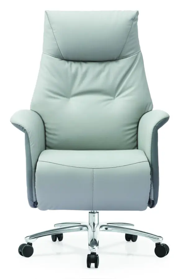 Executive Leather Office Chair Manufacturer Direct Curved Wood Board High Rebound Foam for Office Project Wholesale — image 2