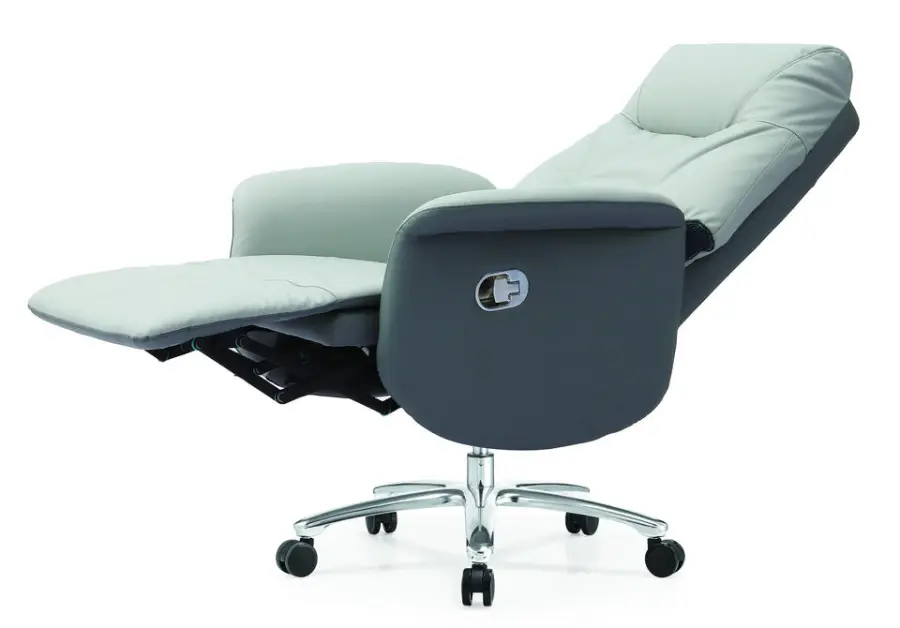 Executive Leather Office Chair Manufacturer Direct Curved Wood Board High Rebound Foam for Office Project Wholesale — image 3