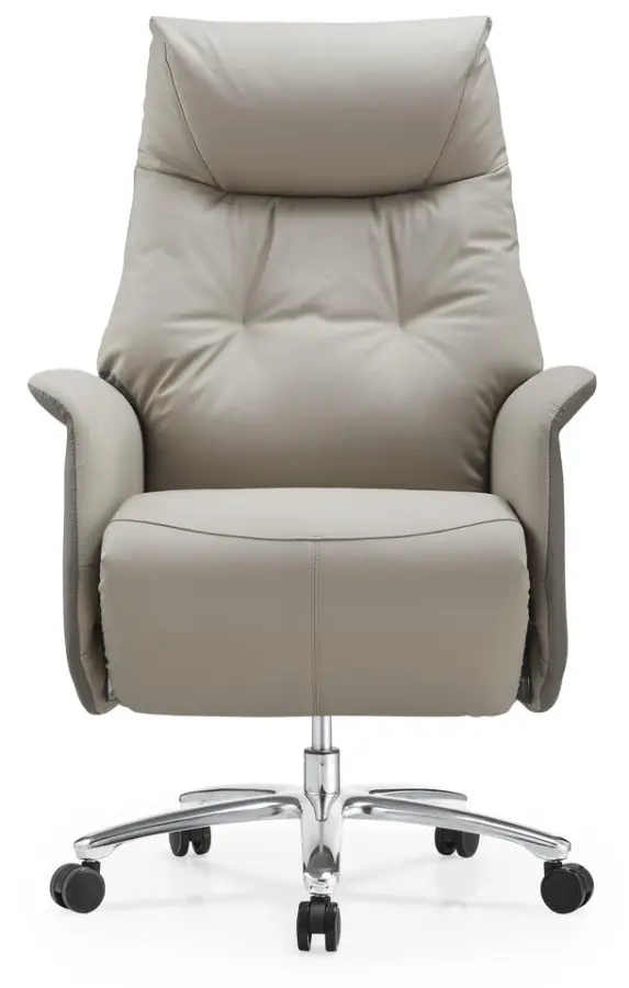Executive Leather Office Chair Manufacturer Direct Curved Wood Board High Rebound Foam for Office Project Wholesale — image 5