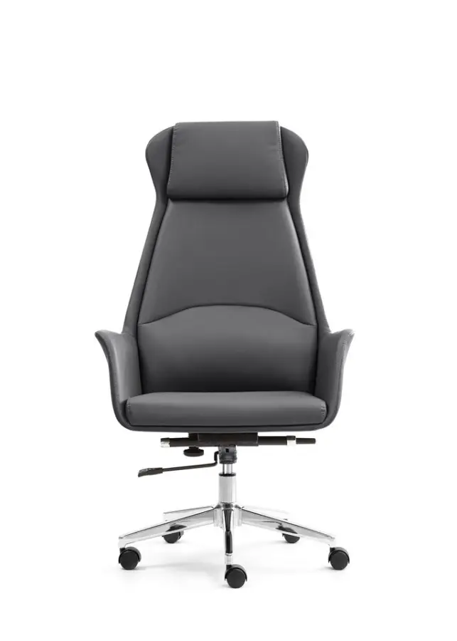 Durable Executive Leather Office Chair Source Manufacturer Aluminum Base for B2B Project — image 3