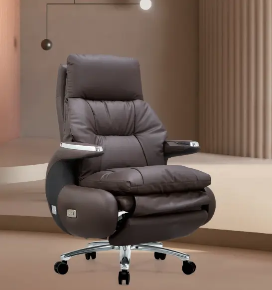 Premium Modern Executive Leather Office Chair with Swivel for Workshop and Commercial Use-Factory Direct Supply — view 1