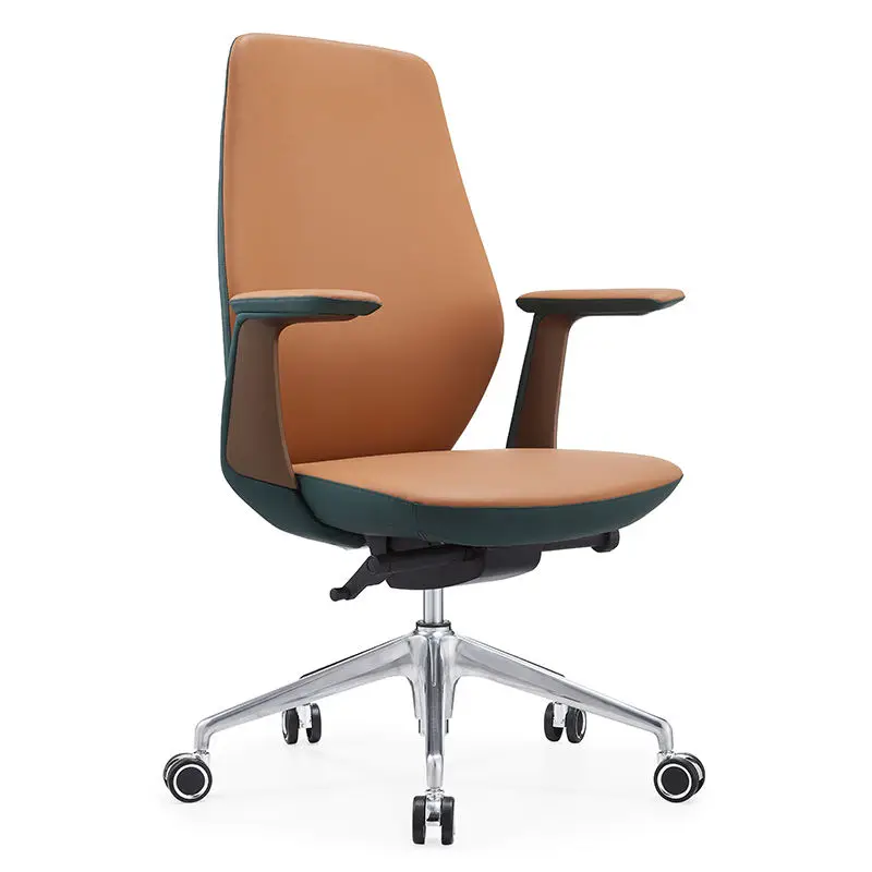Modern Design Mid Back Boss Leather Chair Office Use — view 1