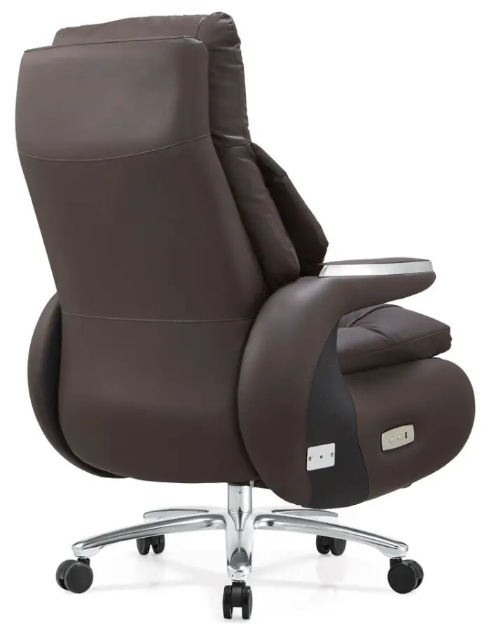 Premium Modern Executive Leather Office Chair with Swivel for Workshop and Commercial Use-Factory Direct Supply — image 2