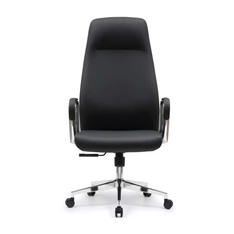 Modern Design High Back Boss Leather Chair Aluminum Armrest High Quality — view 1