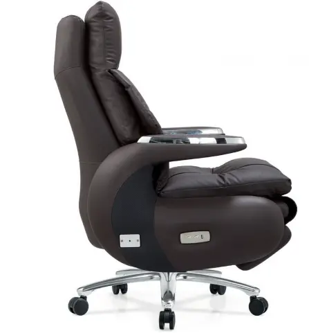 Premium Modern Executive Leather Office Chair with Swivel for Workshop and Commercial Use-Factory Direct Supply — image 3