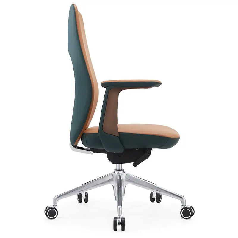 Modern Design Mid Back Boss Leather Chair Office Use — image 2