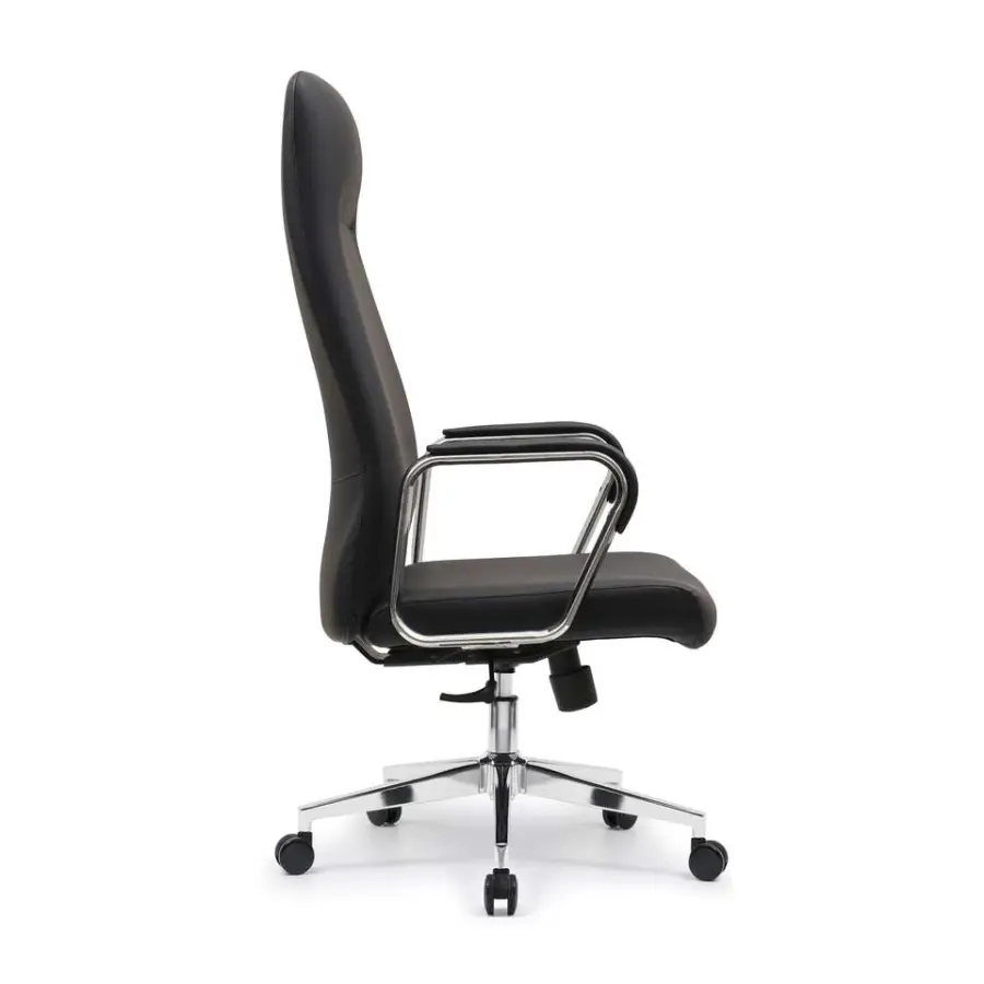 Modern Design High Back Boss Leather Chair Aluminum Armrest High Quality — image 3