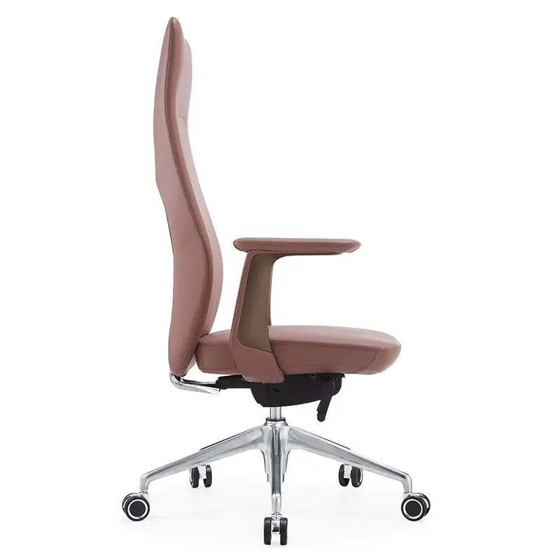 Modern Design High Back Boss Leather Chair Aluminum Armrest High Quality — image 2