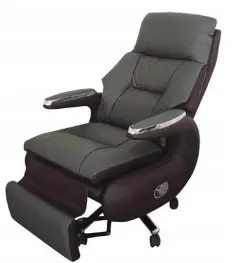 Premium Modern Executive Leather Office Chair with Swivel for Workshop and Commercial Use-Factory Direct Supply — image 5