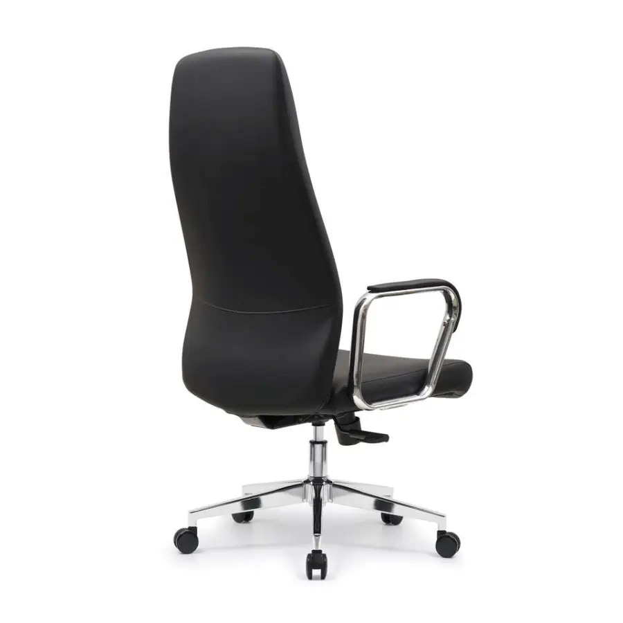 Modern Design High Back Boss Leather Chair Aluminum Armrest High Quality — image 4