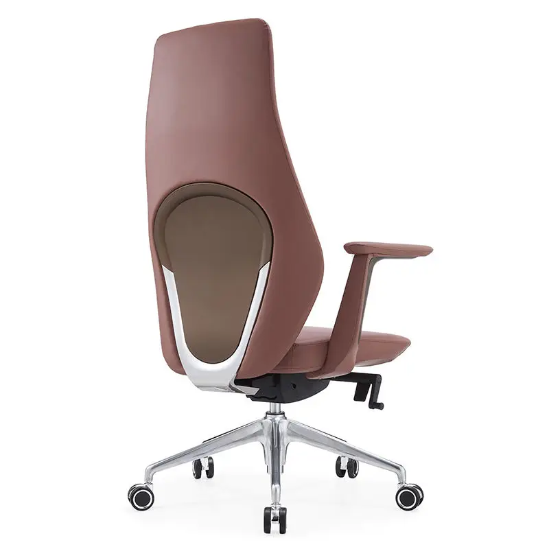 Modern Design High Back Boss Leather Chair Aluminum Armrest High Quality — image 3