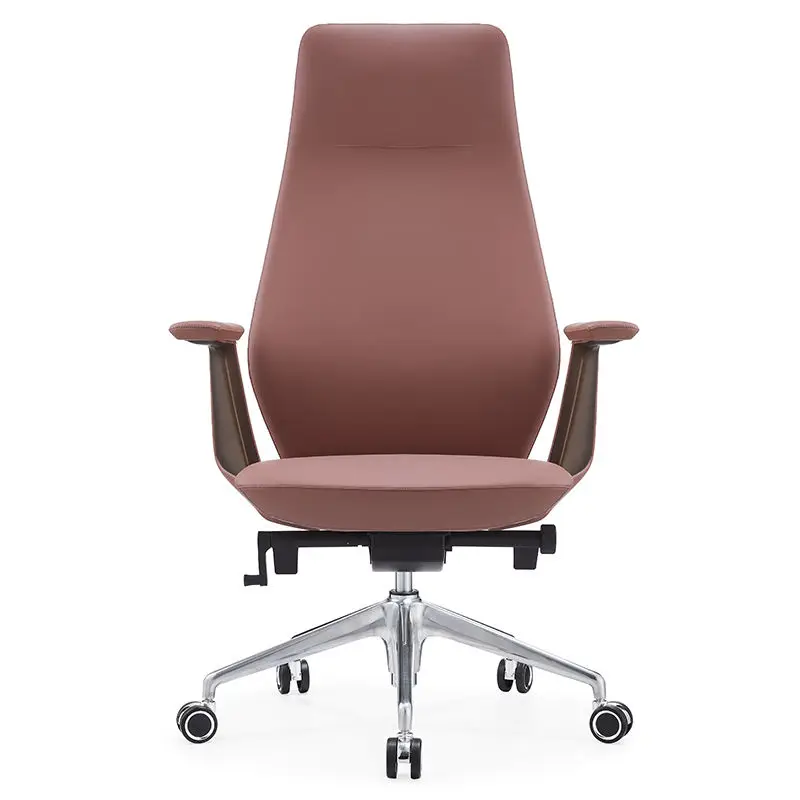 Modern Design High Back Boss Leather Chair Aluminum Armrest High Quality — image 4