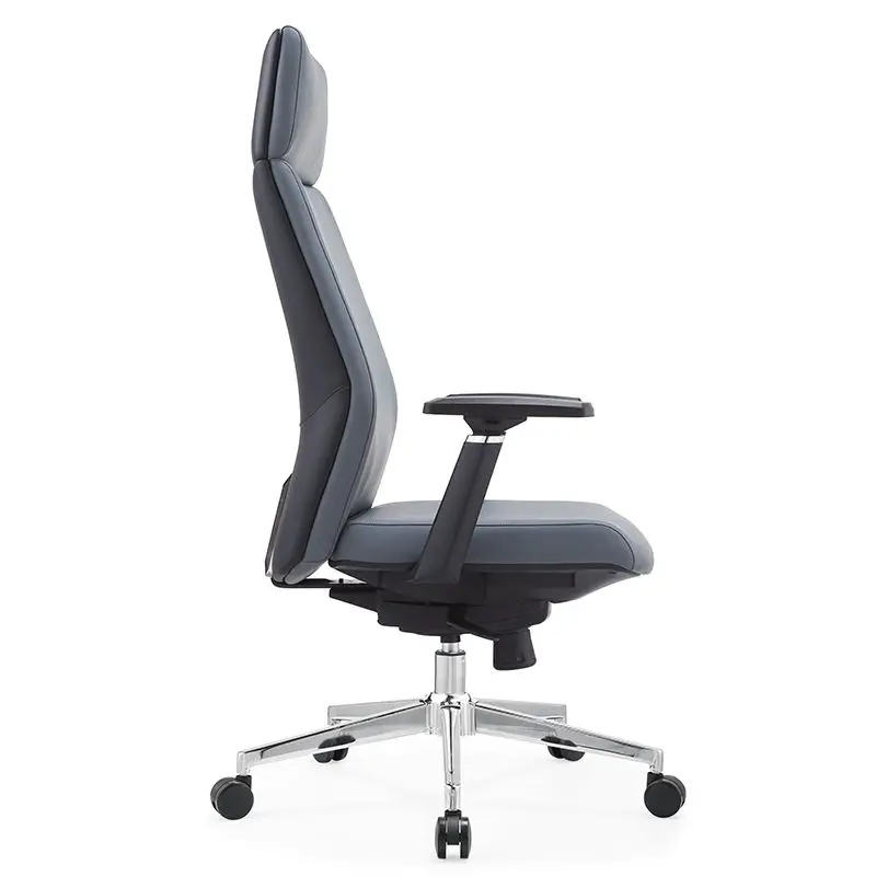 Modern Design High Back Boss Leather Chair Ergonomic Swivel Adjustable Height Aluminum Armrest-High Quality Commercial G — view 1