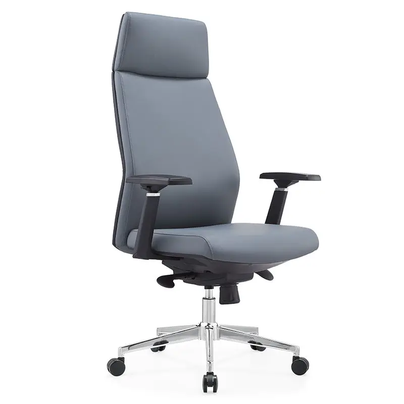 Modern Design High Back Boss Leather Chair Ergonomic Swivel Adjustable Height Aluminum Armrest-High Quality Commercial Grade — image 2