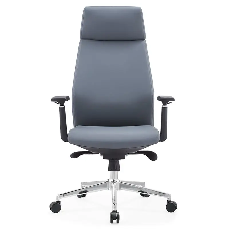 Modern Design High Back Boss Leather Chair Ergonomic Swivel Adjustable Height Aluminum Armrest-High Quality Commercial Grade — image 5