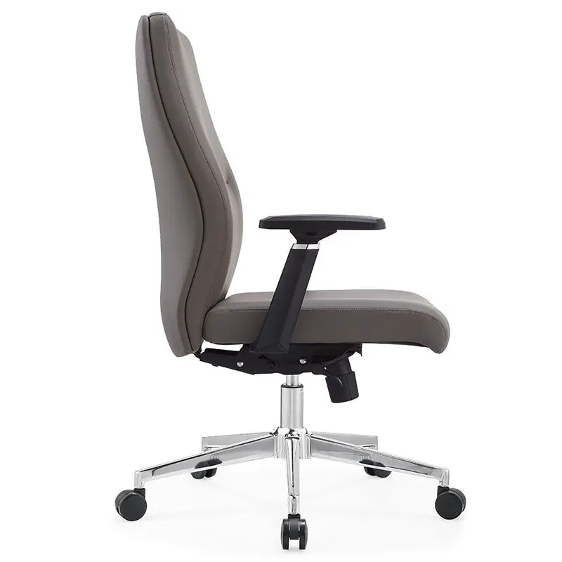 Modern Design Mid Back Boss Leather Ergonomic Adjustable Height Swivel Office Chair — image 2