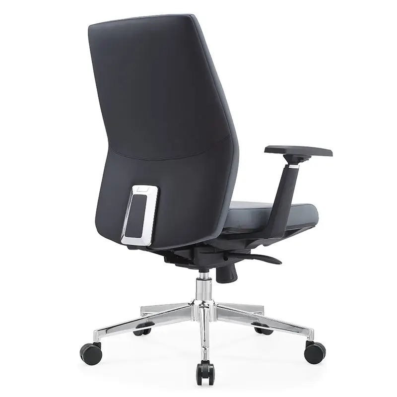 Modern Design Mid Back Boss Leather Ergonomic Adjustable Height Swivel Office Chair — image 4