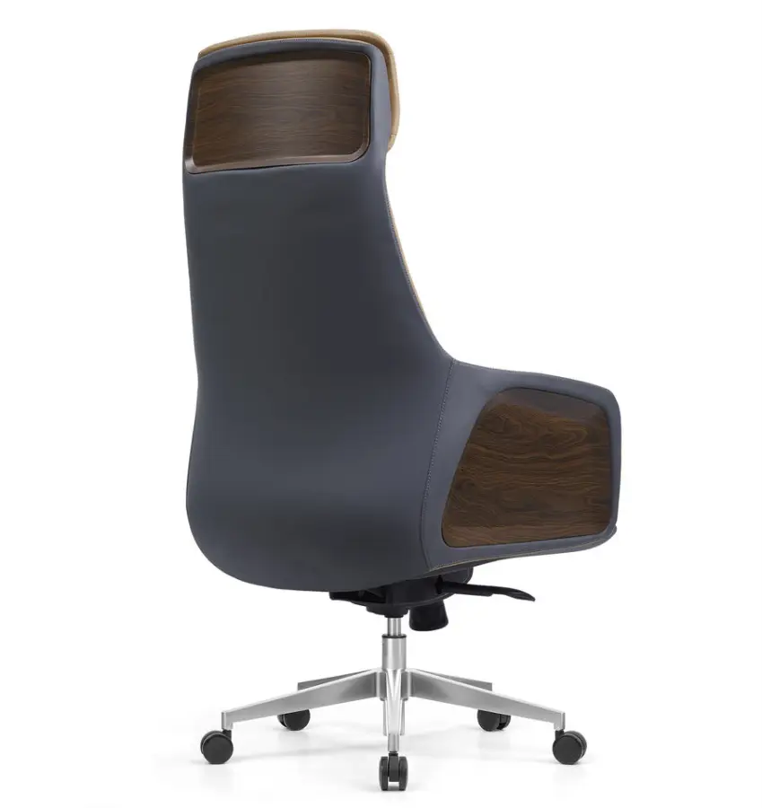 Factory Direct Executive Leather Office Chair with 60 Density Foam, Chrome Gas Lift and Luxury Locking Mechanism — image 4