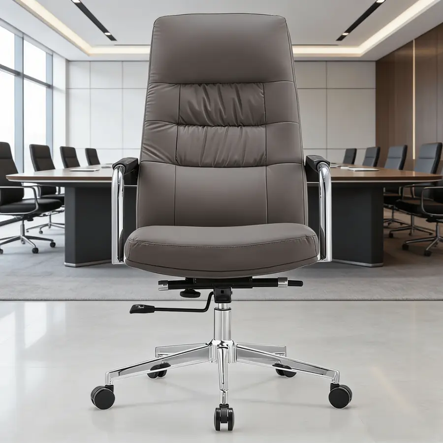 1901A High Back Ergonomic Swivel Reclining PU Leather Height Adjustable Modern Office Chair for Home Office Use — image 6